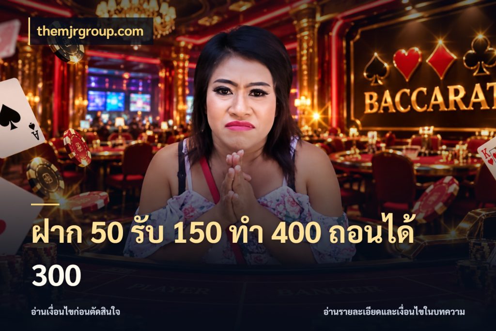 ฝาก 50 รับ 150 ทํา 400 ถอนได้ 300 สายโบนัสเลือกจังหวะสนุกได้อย่างไร ในมุม themjrgroup.com