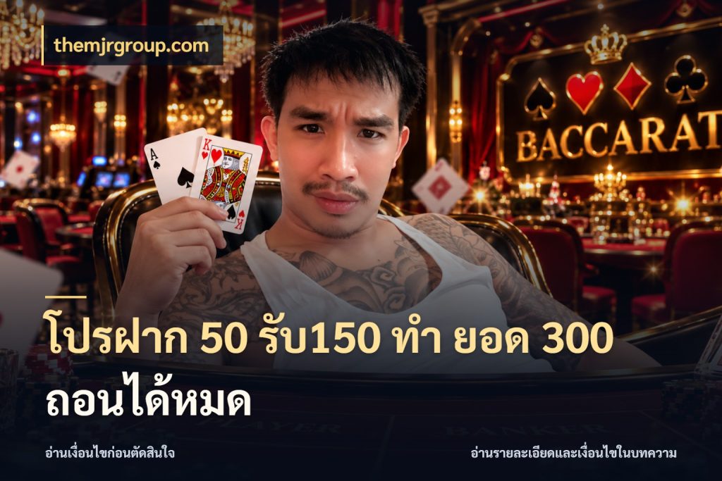 โปรฝาก 50 รับ150 ทํา ยอด 300 ถอนได้หมด ยอดฝากและยอดรับในมุมของคนชอบลุ้น กับ themjrgroup.com