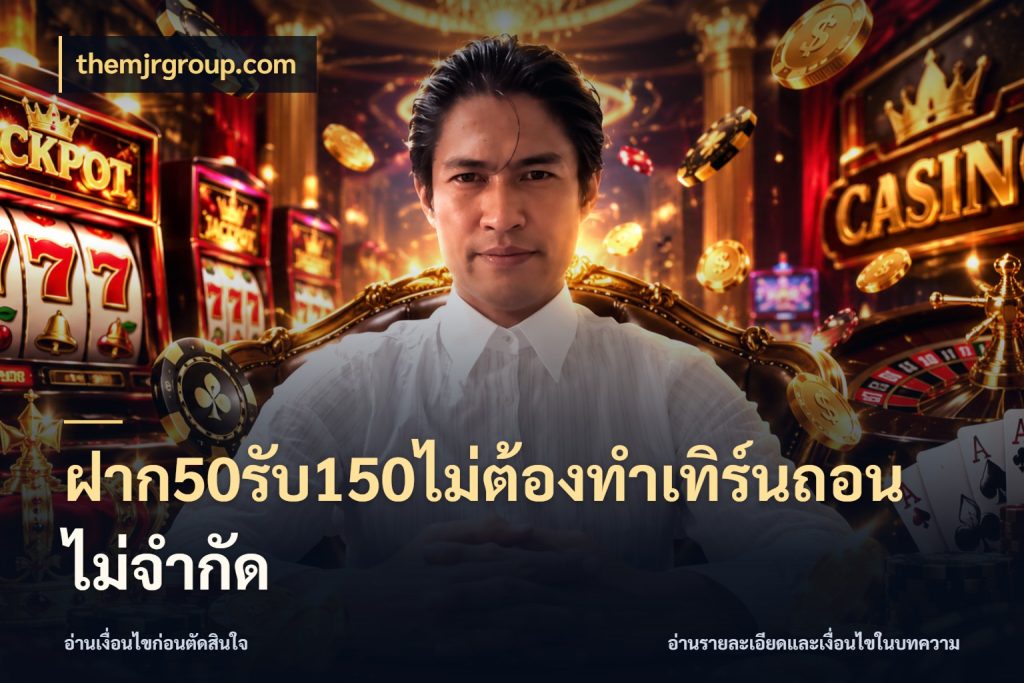 ฝาก50รับ150ไม่ต้องทําเทิร์นถอนไม่จํากัด โปรยอดรับที่สายเกมสนใจ สไตล์ themjrgroup.com
