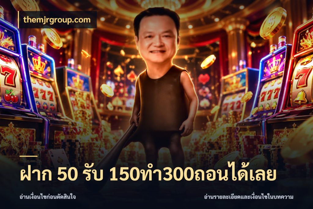 ฝาก 50 รับ 150ทำ300ถอนได้เลย สีสันของโปรฝากและยอดรับ กับ themjrgroup.com