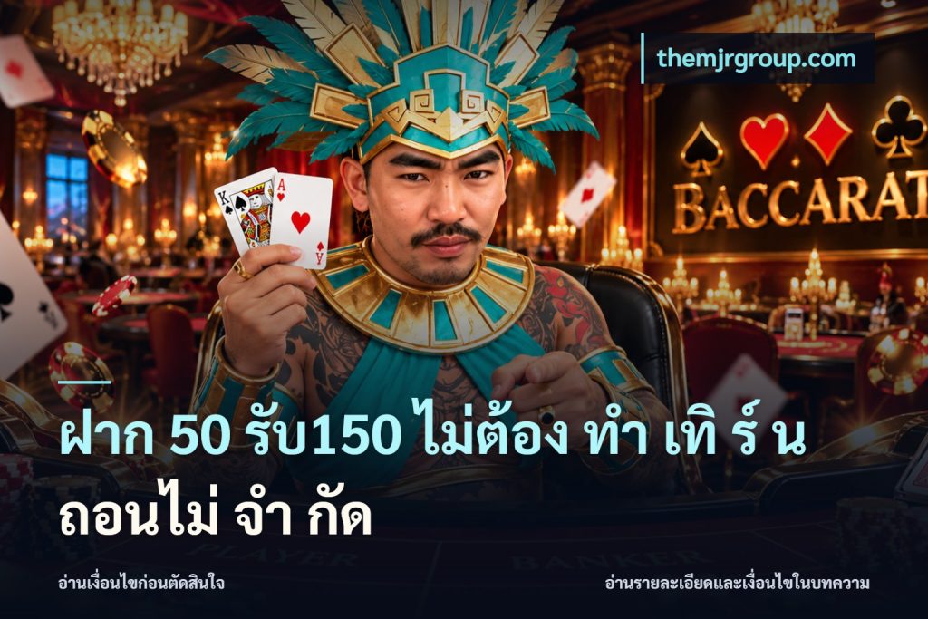 ฝาก 50 รับ150 ไม่ต้อง ทํา เทิ ร์ น ถอนไม่ จํา กัด