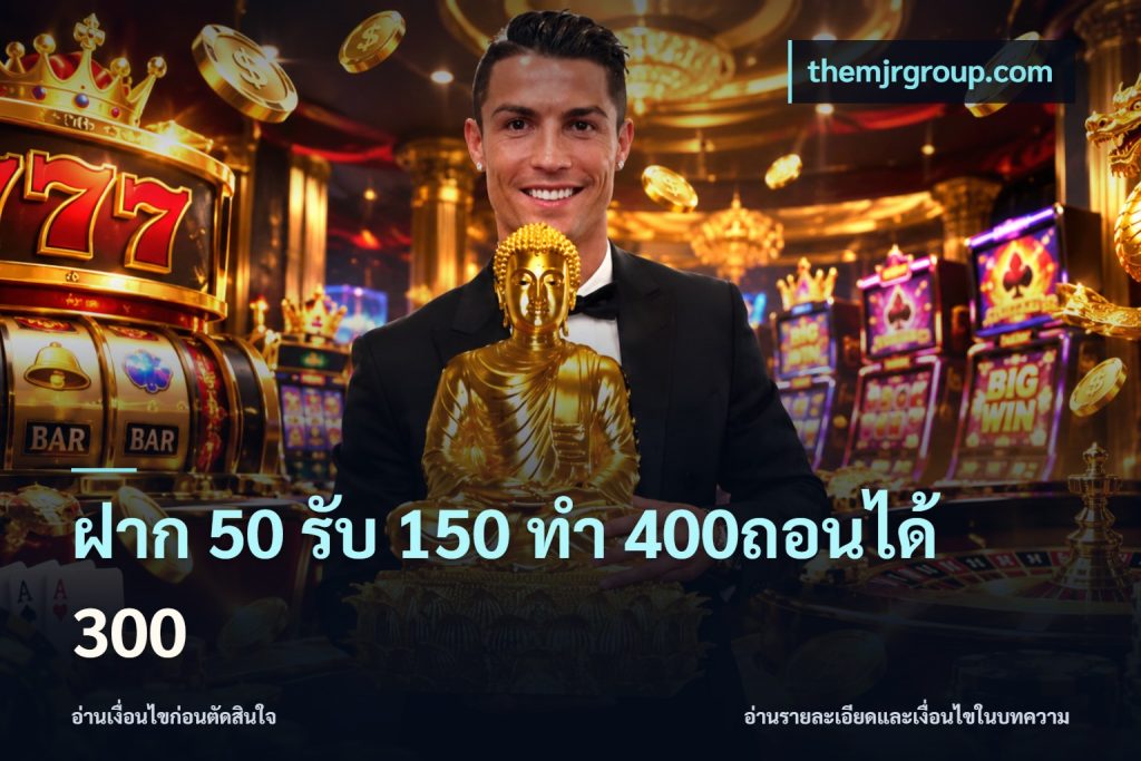 ฝาก 50 รับ 150 ทํา 400ถอนได้ 300