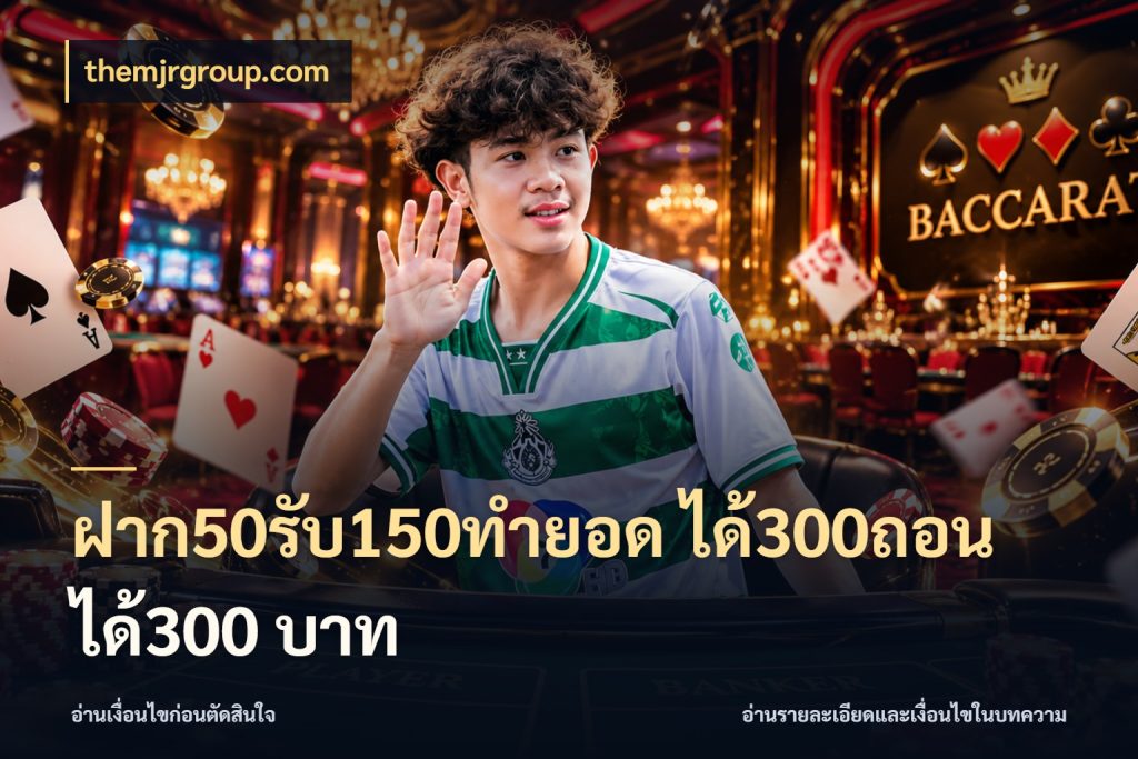 ฝาก50รับ150ทํายอด ได้300ถอนได้300 บาท themjrgroup.com จุดเด่นของเครดิตที่คนชอบเกมอยากรู้