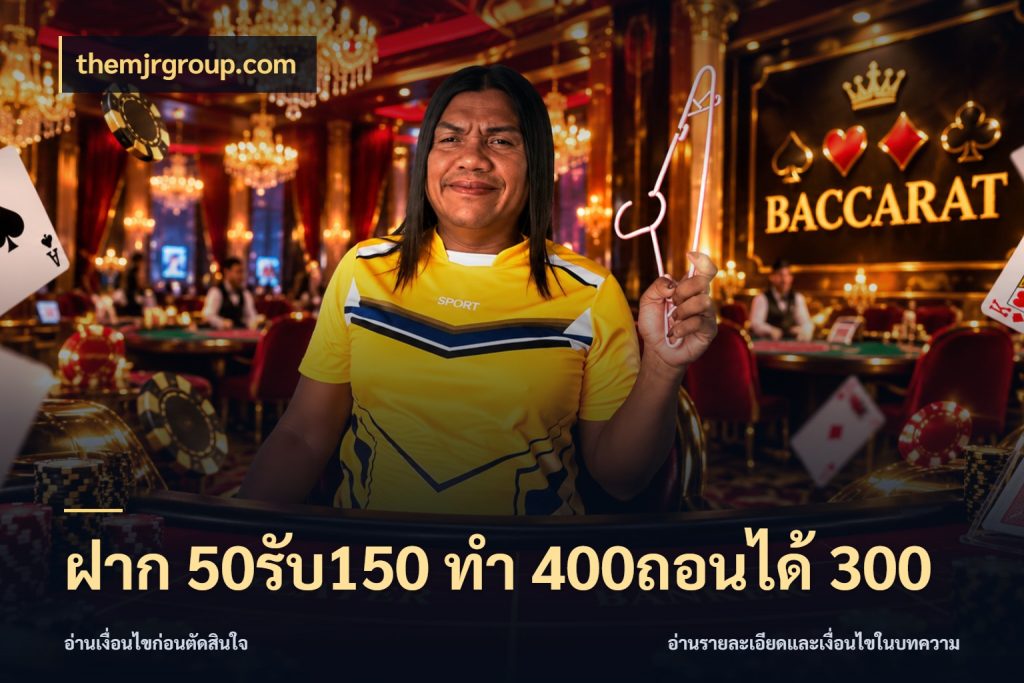 ฝาก 50รับ150 ทํา 400ถอนได้ 300 เครดิตกับรูปแบบโปรที่ตรงใจ สไตล์ themjrgroup.com