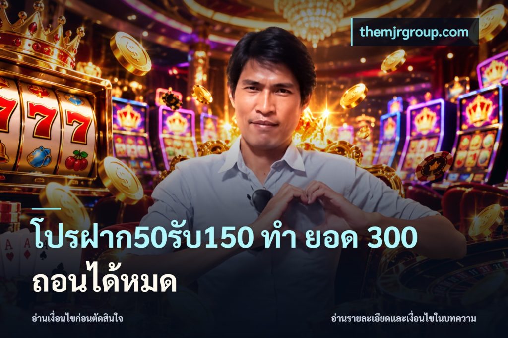 โปรฝาก50รับ150 ทํา ยอด 300 ถอนได้หมด