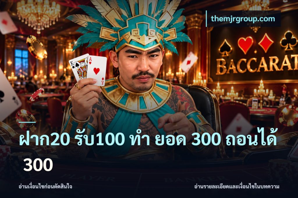 ฝาก20 รับ100 ทํา ยอด 300 ถอนได้ 300
