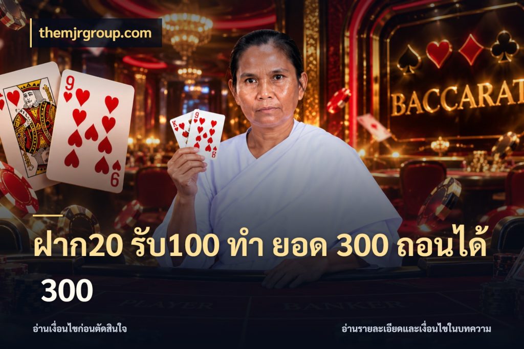 ฝาก20 รับ100 ทํา ยอด 300 ถอนได้ 300 เปิดมุมโปรให้เข้ากับเกมแนวโปรด สไตล์ themjrgroup.com