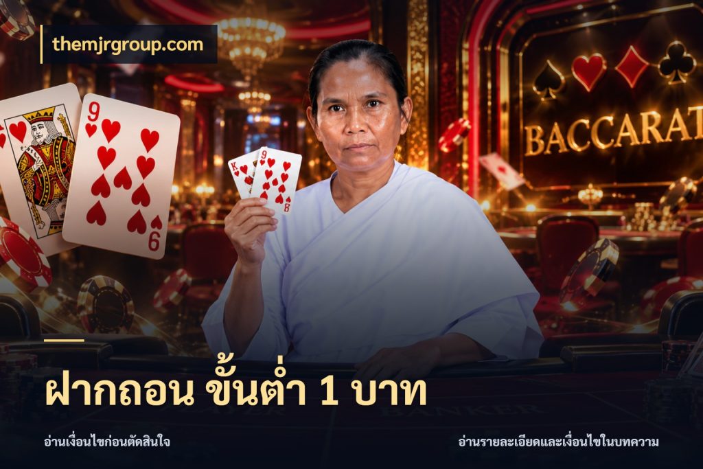 ฝากถอน ขั้นต่ำ 1 บาท เงินตั้งต้นกับความสนุกที่คุณกำหนด กับ themjrgroup.com
